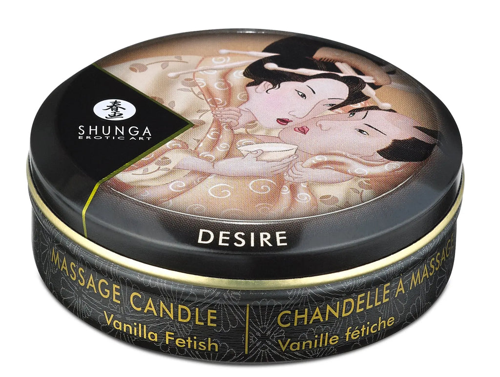 Mini Massage Candle - Desire - Vanilla Fetish - 1 Fl. Oz. – body-safe materials | Fu'Cha Exotics