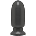 Small anal plug, dark gray/black with rounded base and smooth tapered tip