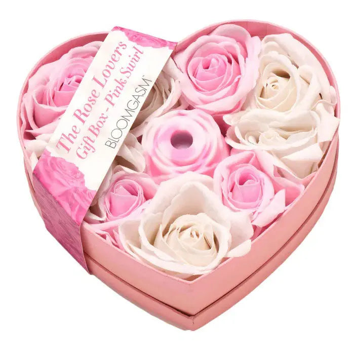 Bl the Rose Lovers Gift Box - Pink Swirl – body-safe silicone USB-rechargeable | Fu'Cha Exotics