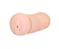 Light pink masturbator sleeve with ridged inner texture