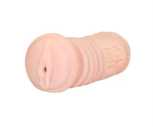 Light pink masturbator sleeve with ridged inner texture