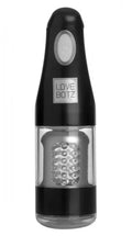 Love Botz auto stroker with clear chamber and textured roller, black body