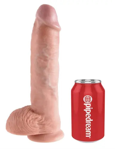 King Cock 10-Inch Cock With Balls - Flesh – body-safe materials | Fu'Cha Exotics