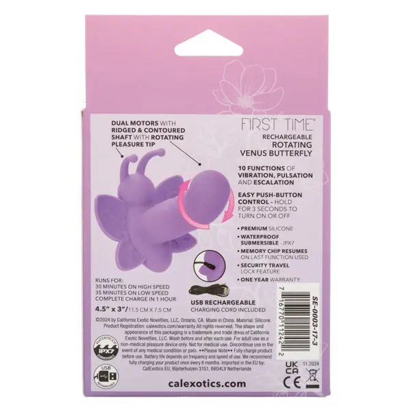 First Time Rotating Venus Butterfly – body-safe silicone fully waterproof | Fu'Cha Exotics