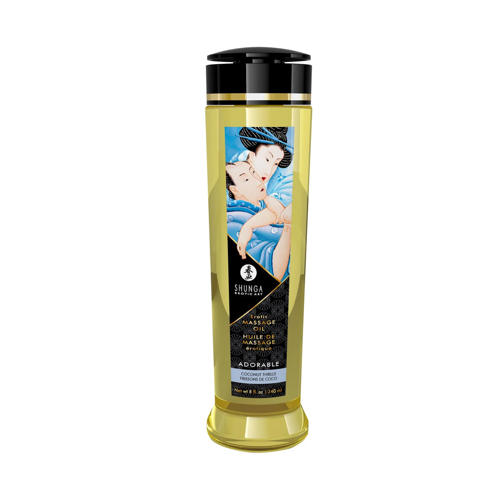 Massage Oils - Adorable 8 Fl. Oz. Coconut Thrills – body-safe materials | Fu'Cha Exotics
