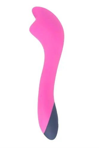 Pink curved rechargeable device with contoured tip