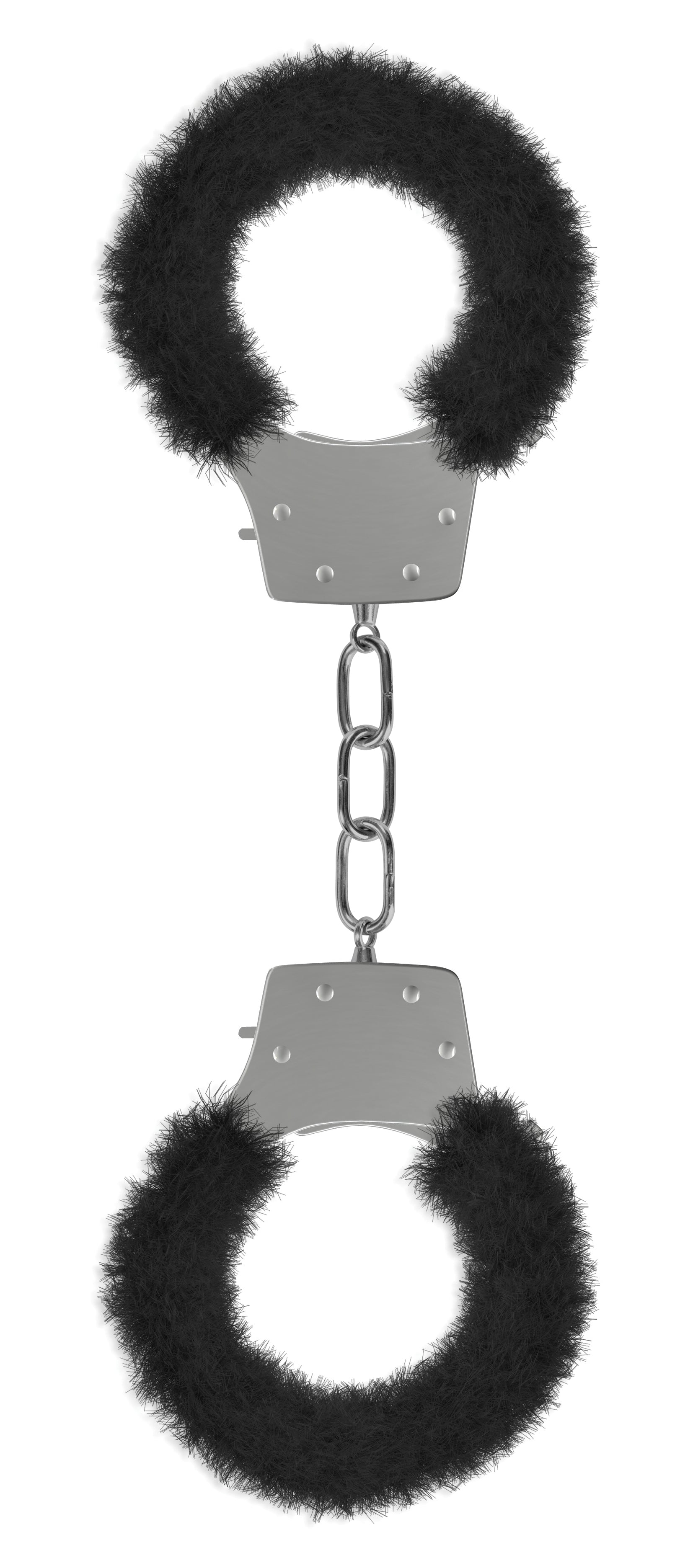 Pleasure Furry Handcuffs - Black