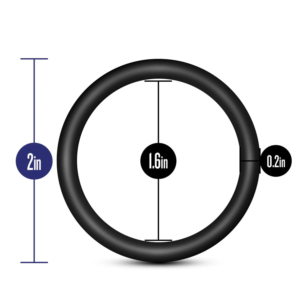 Performance - Vs3 Pure Premium Silicone Cockrings - Large - Black – body-safe silicone | Fu'Cha Exotics