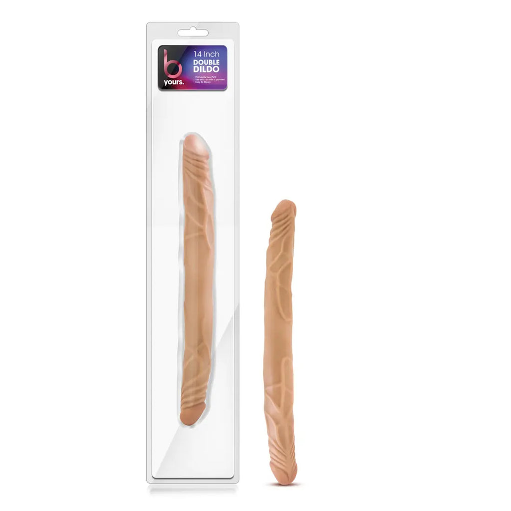 B Yours 14 Inch Double Dildo - Latin – body-safe materials | Fu'Cha Exotics
