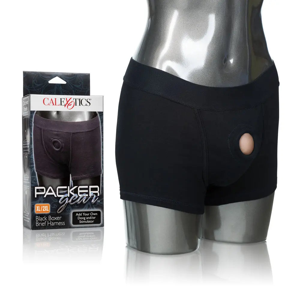 Packer Gear Black Boxer Brief Harness Xl/2xl – body-safe materials | Fu'Cha Exotics