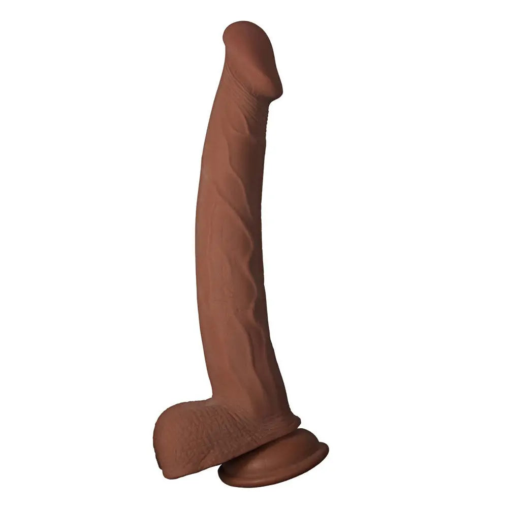 Realcocks Dual Layered 11" - Brown – body-safe materials | Fu'Cha Exotics