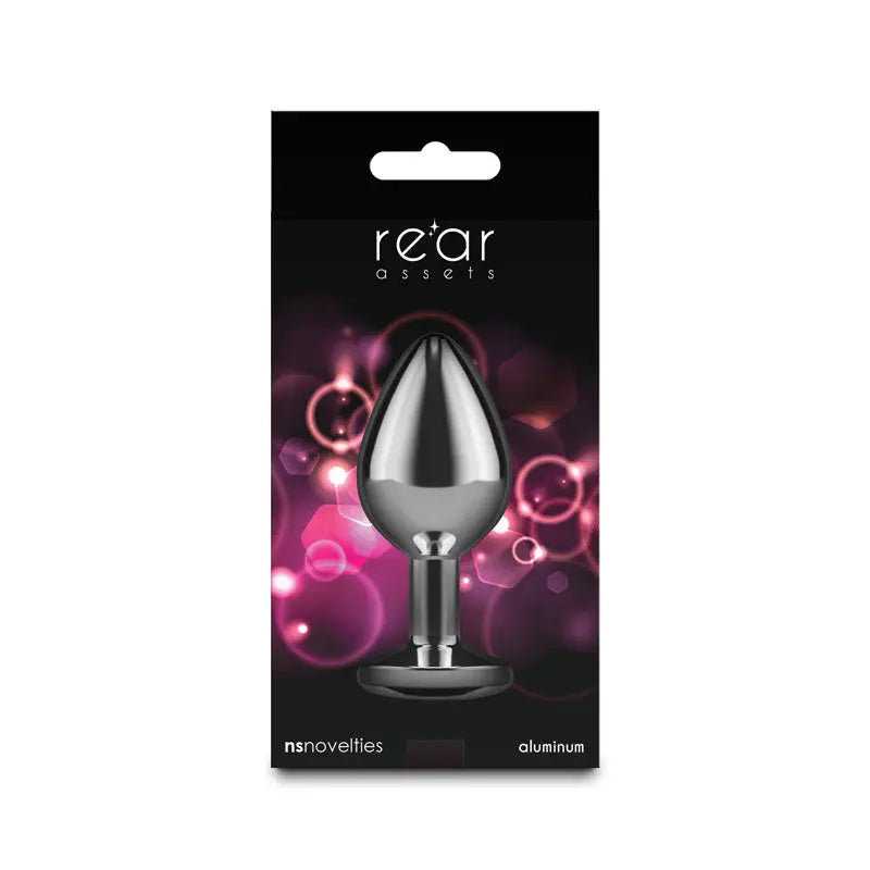 Rear Assets Silver Medium Pink Gem – body-safe materials | Fu'Cha Exotics