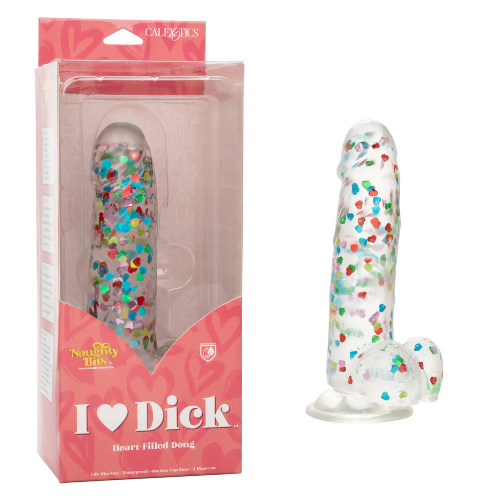 Naughty Bits I Love Dick Heart-Filled Dong – body-safe materials | Fu'Cha Exotics