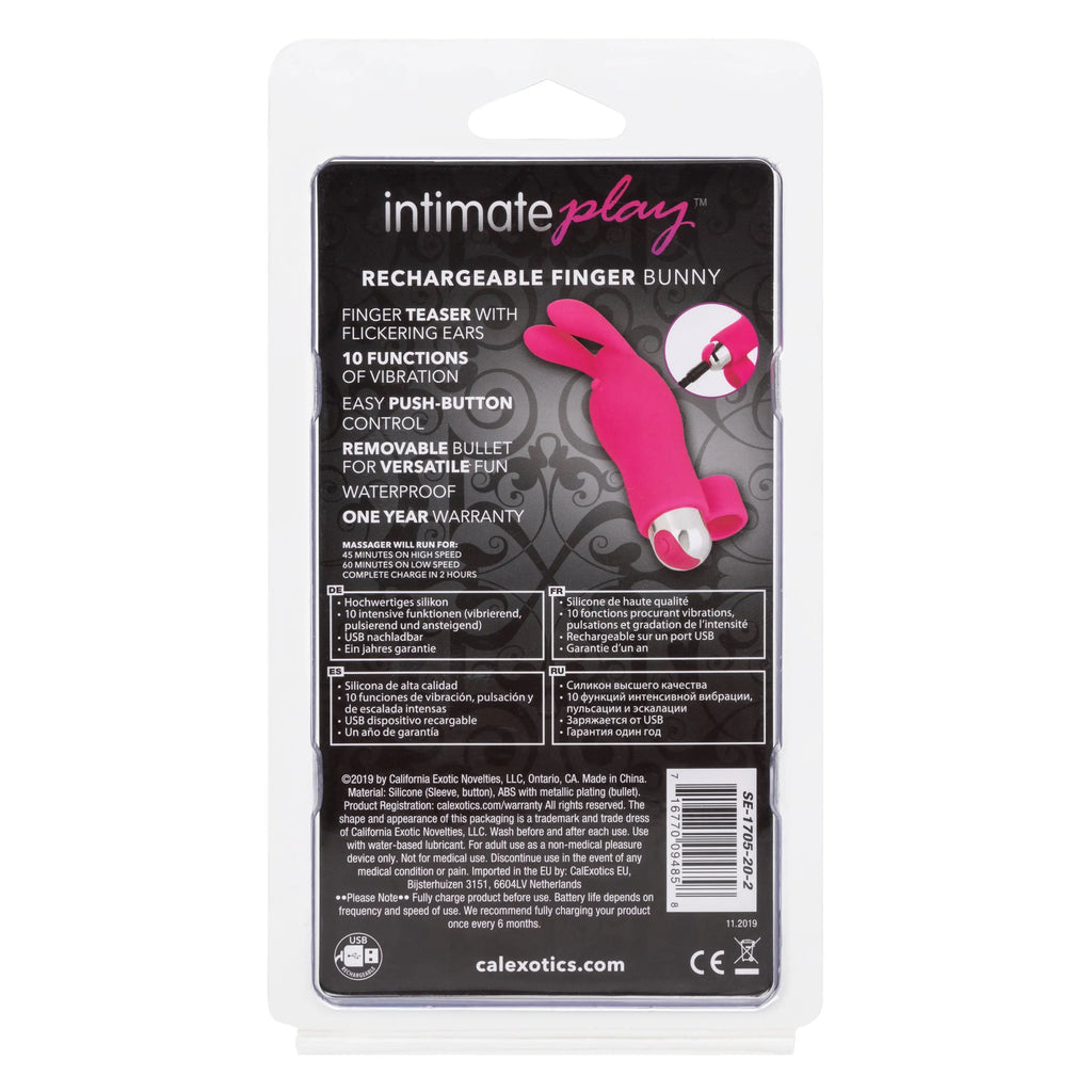 Intimate Play Rechargeable Finger Bunny – body-safe materials | Fu'Cha Exotics
