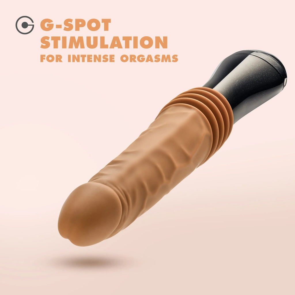 Dr. Skin Silicone - Dr. Arthur - Thrusting Gyrating Vibrating Dildo - Tan – body-safe materials | Fu'Cha Exotics