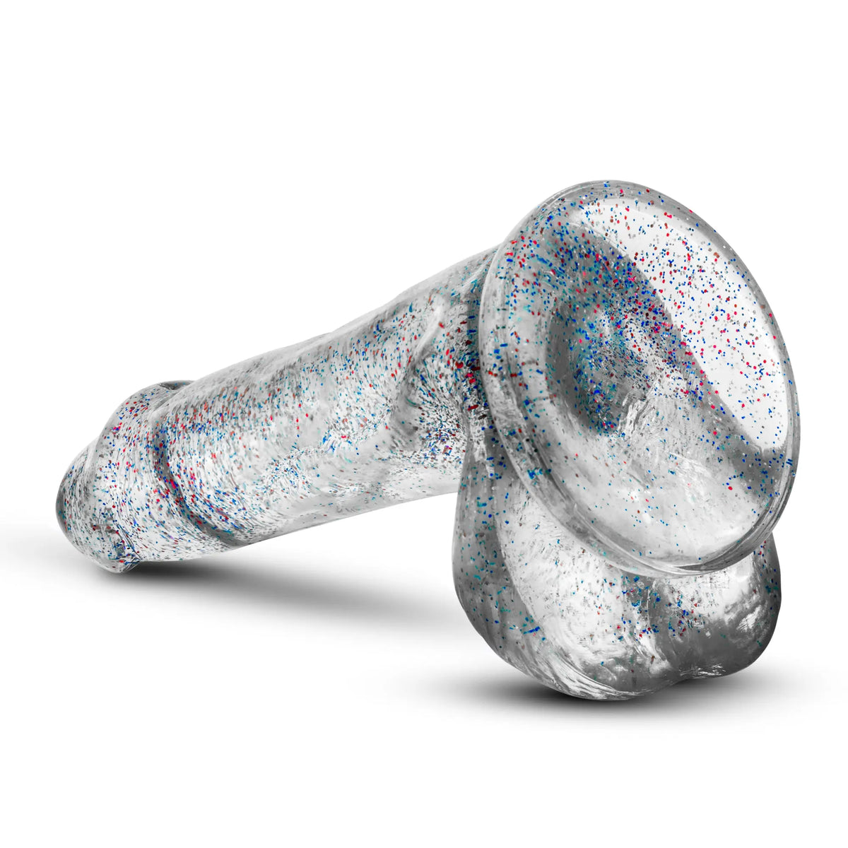 Naturally Yours - 6 Inch Glitter Cock - Sparkling Clear – body-safe materials | Fu'Cha Exotics