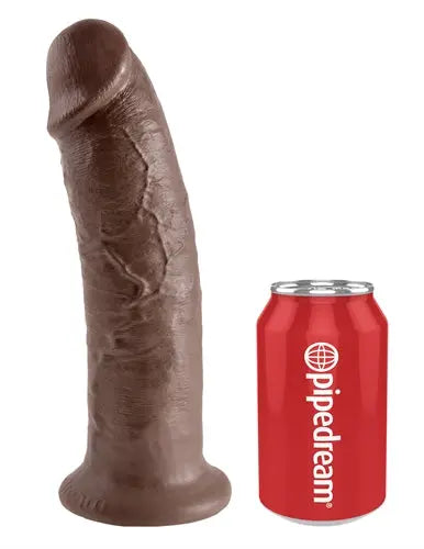 King Cock 10-Inch Cock Brown – body-safe materials | Fu'Cha Exotics