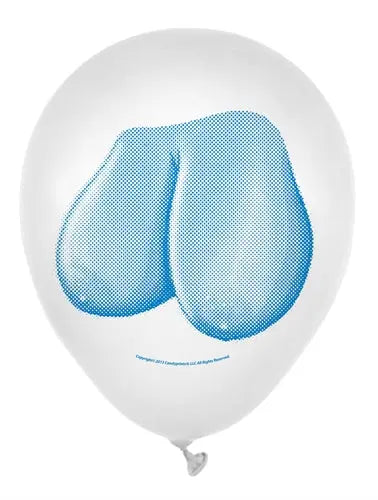 Mini boobs themed balloon, light blue printed design