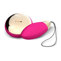 Cerise corded handheld massager with two-piece egg design and power cord