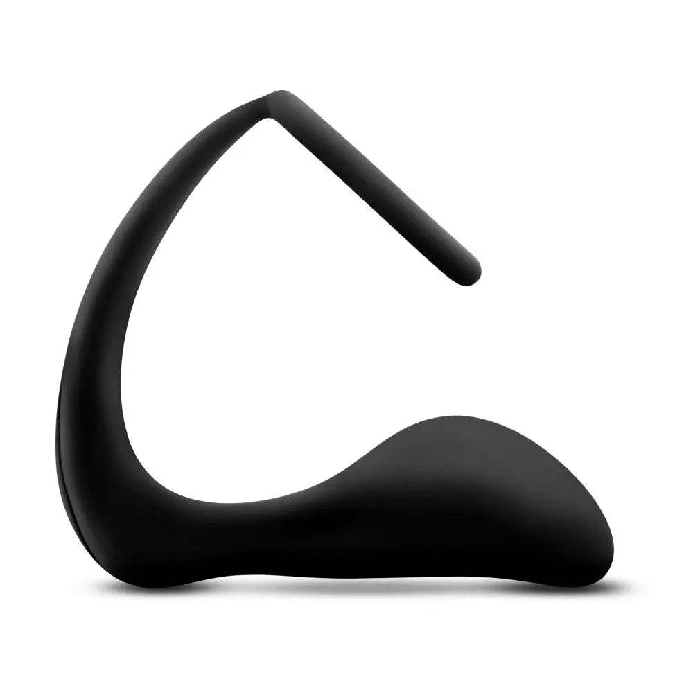 Anal Adventures - Platinum - Cock Ring Plug - Black – body-safe silicone thrusting action | Fu'Cha Exotics