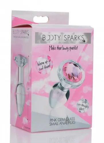 Pink Gem Glass Anal Plug - Small – body-safe materials | Fu'Cha Exotics