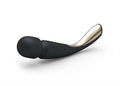 Medium black smart wand with rounded handle and curved metal tip