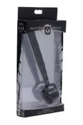 Spiked 5-row pinwheel toy in black retail packaging with clear window
