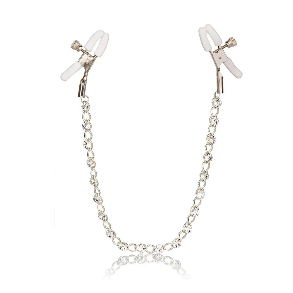 Nipple Play Crystal Chain Nipple Clamps – body-safe materials | Fu'Cha Exotics