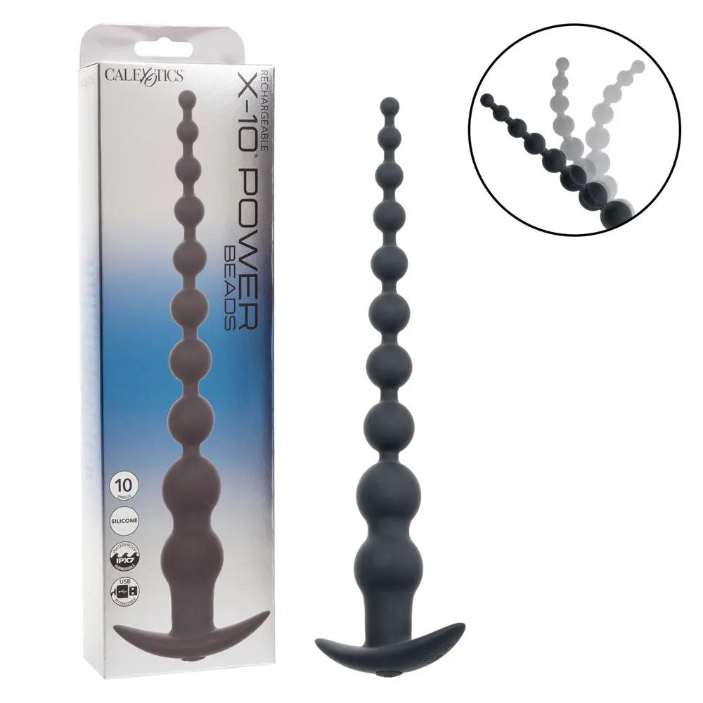 Rechargeable X-10 Power Beads - Black – body-safe materials | Fu'Cha Exotics