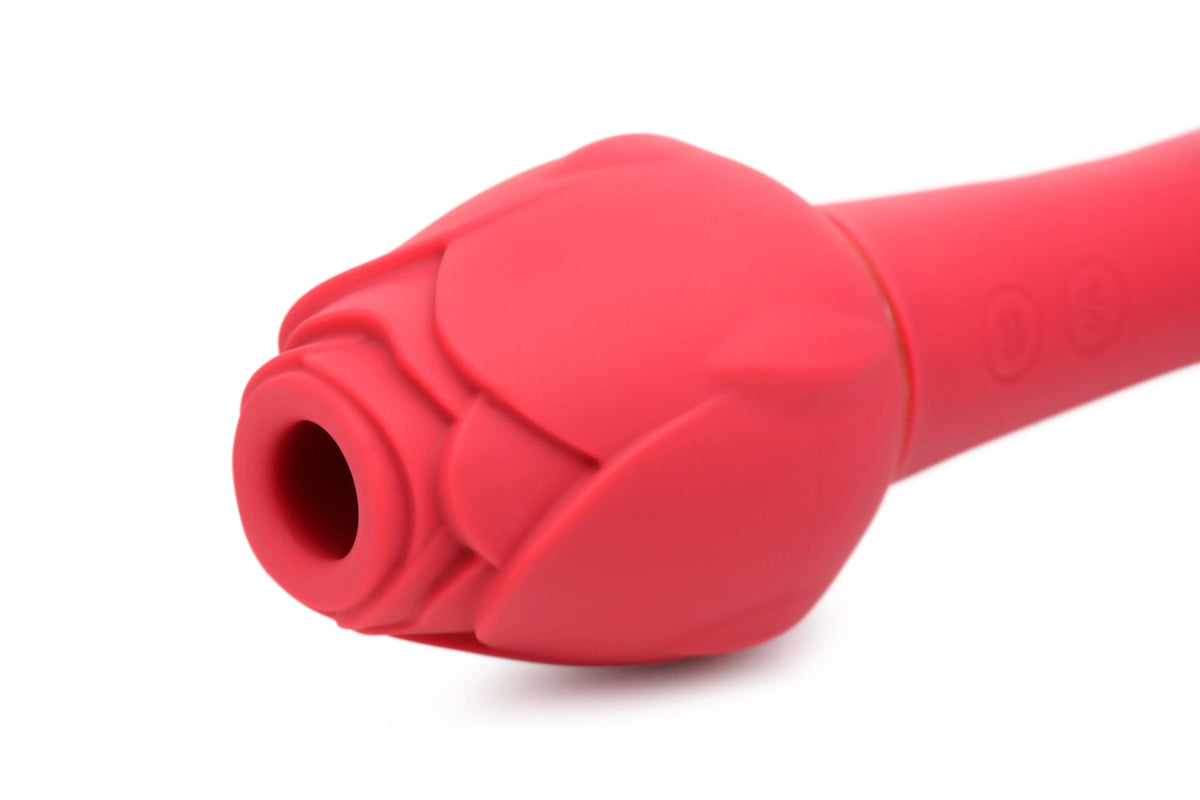 Bloomgasm - Sweet Heart Rose 5x Suction Rose and 10x Vibrator - Pink – body-safe materials | Fu'Cha Exotics