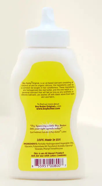 Boy Butter Original Lubricant 9 Oz Squeeze – body-safe materials | Fu'Cha Exotics