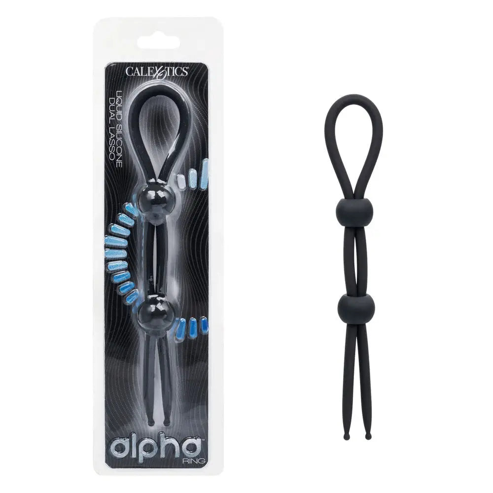 Alpha Liquid Silicone Dual Lasso - Black – body-safe materials | Fu'Cha Exotics