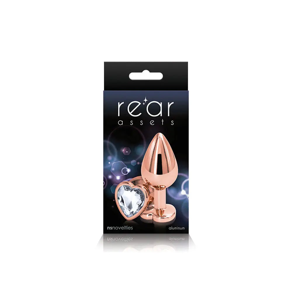 Rear Assets - Rose Gold Heart - Medium - Clear – aluminum | Fu'Cha Exotics