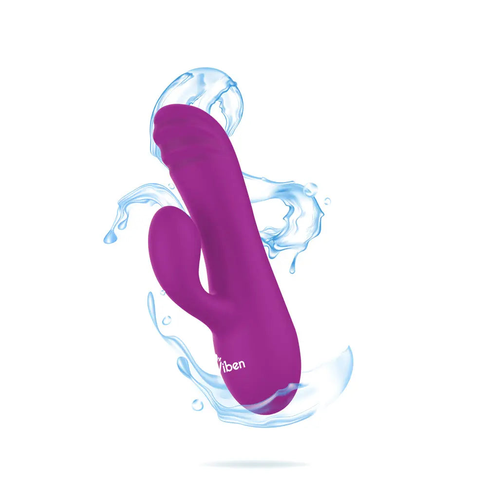 Jolie Mini Pleasure Ridges Rabbit Vibe - Berry – body-safe materials | Fu'Cha Exotics