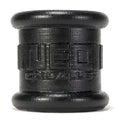Black silicone ball stretcher with embossed Neo branding, rounded ends.