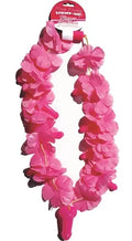Light-up flower necklace with layered pink fabric blooms