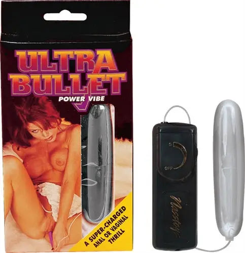 Silver bullet vibrator with cord and small black control box