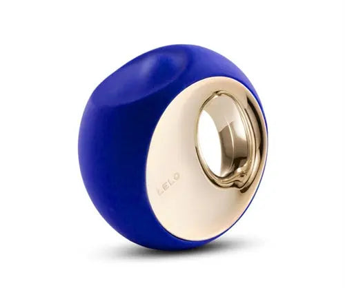 Ora 2 Midnight Blue silicone ring with gold-toned metal insert