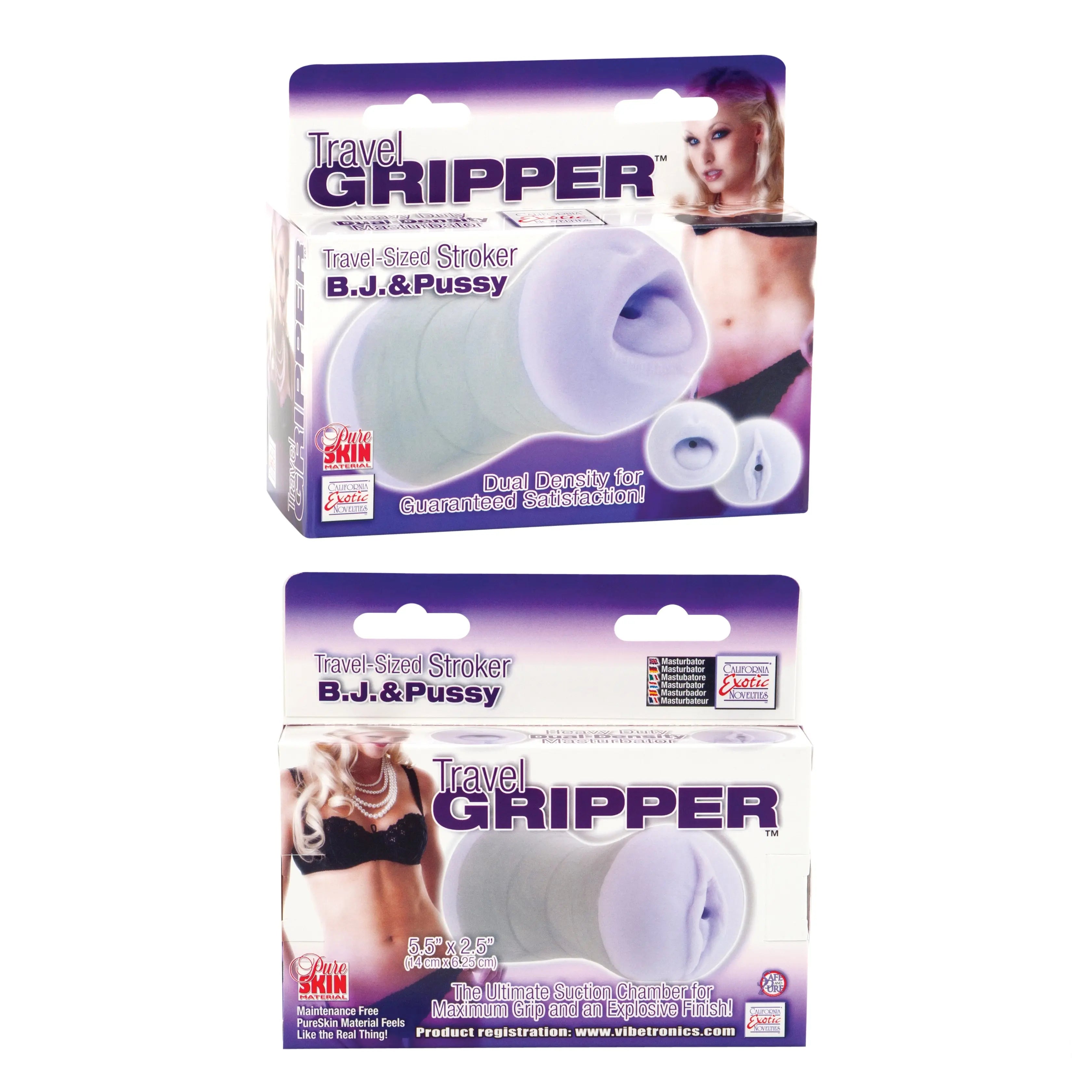 Travel Gripper B.J. & Pussy travel stoker blister pack, purple