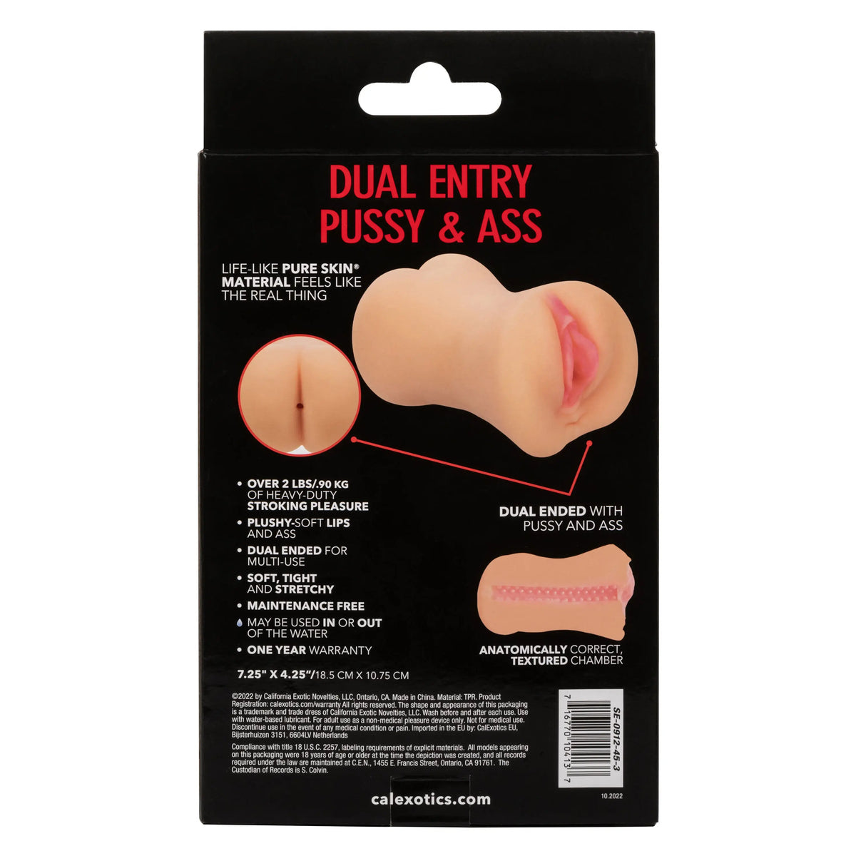 Stroke It Dual Entry Pussy and Ass - Ivory – body-safe materials | Fu'Cha Exotics
