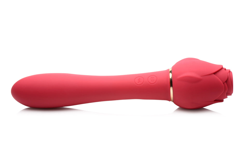 Bloomgasm - Sweet Heart Rose 5x Suction Rose and 10x Vibrator - Pink – body-safe materials | Fu'Cha Exotics