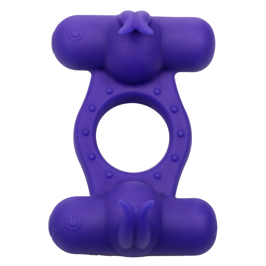 Silicone Rechargeable Triple Orgasm Enhancer - Purple – body-safe materials | Fu'Cha Exotics