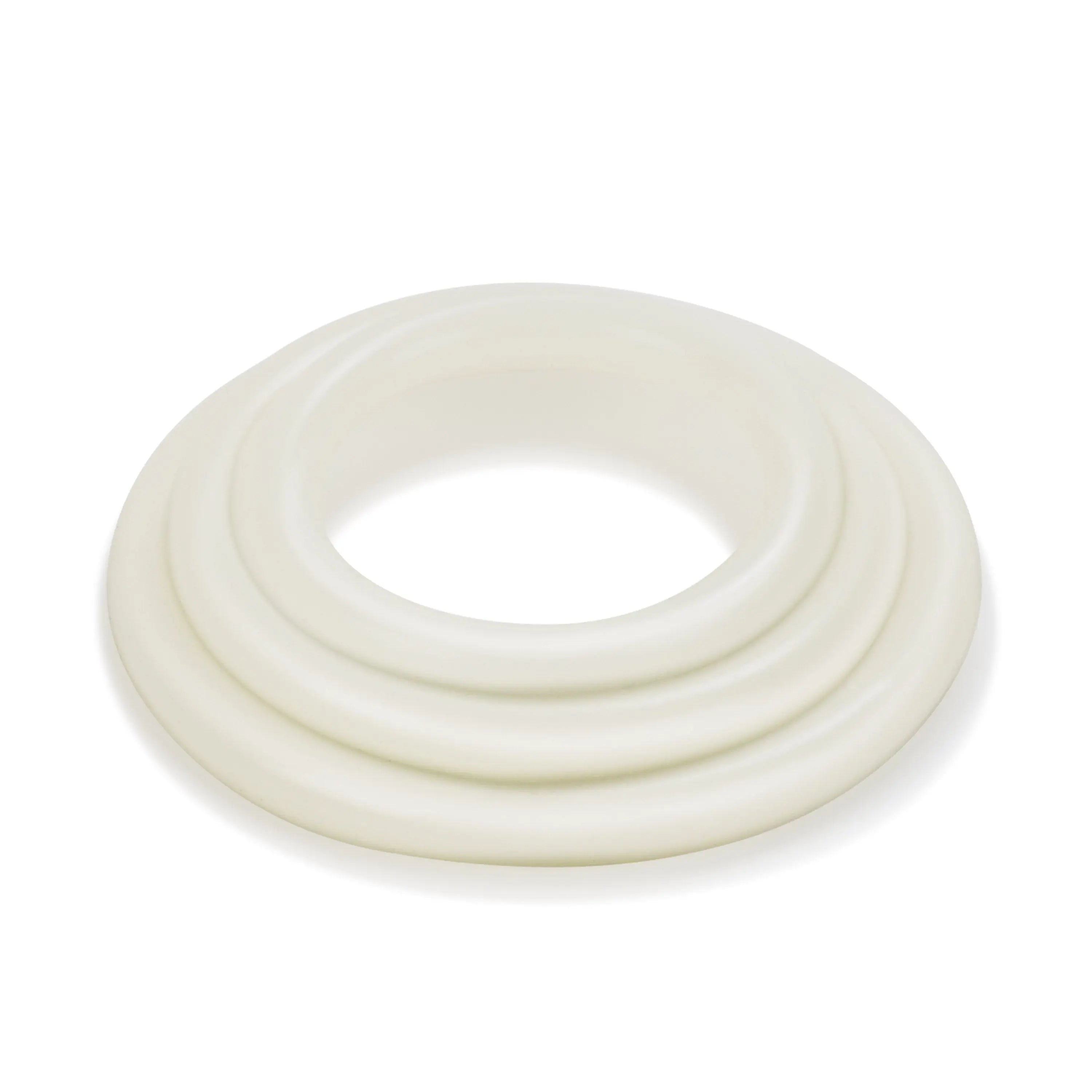 Tri-rings glow-in-the-dark bracelet: white triple concentric rings