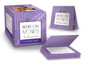 Bedroom Vows activity card set in purple striped box and stacked cards, 72 cards