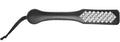Black studded paddle with ridged diamond spikes and wrist strap handle