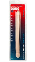 White smooth dildo, 18 in, double ended