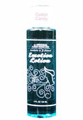 Teal lotion bottle with pink “Cotton Candy” label and 4 fl oz (100 mL)
