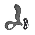 Lust L13 grey silicone massager with curved handle and control cable