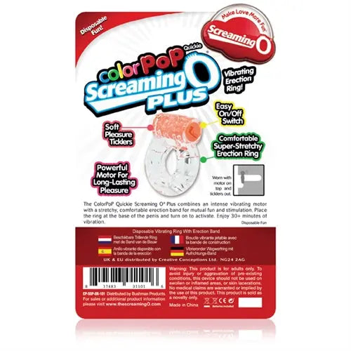 Colorpop Quickie Plus - Orange - Each – body-safe materials | Fu'Cha Exotics