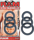 Black coiled ring-style enhancement device with two loops